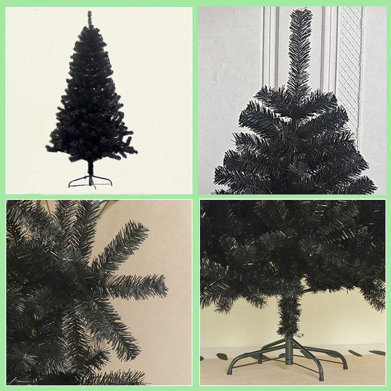 Black PVC Christmas Tree for Hotel Decoration - Large, DIY, Mini, Dense Simulation