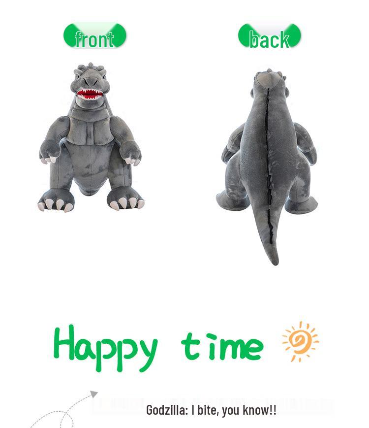 Adorable Godzilla Plush Dinosaur Monster Large Stuffed Animal Cloth Doll - Creative Birthday Gift for Girls
