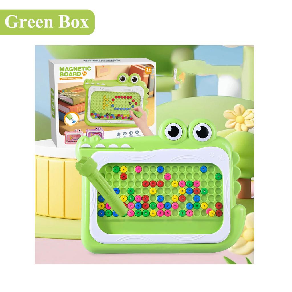 Kids Childrens Toys New Magnetic Beads Doodle Board with Puzzle Pen Drawing for Children 3-8 yearsMontessori Game Education Gift Present