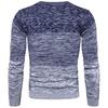 Long Sleeve Patchwork Men Sweater Autumn Winter O-Neck Stretchy Knitted Pullover Sweater Streetwear