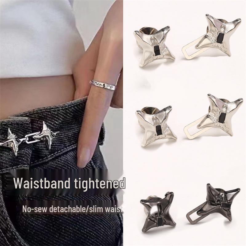 Modieuze Verstelbare Star Buckle Jeans voor Taille-Cinching (zonder ponsen)