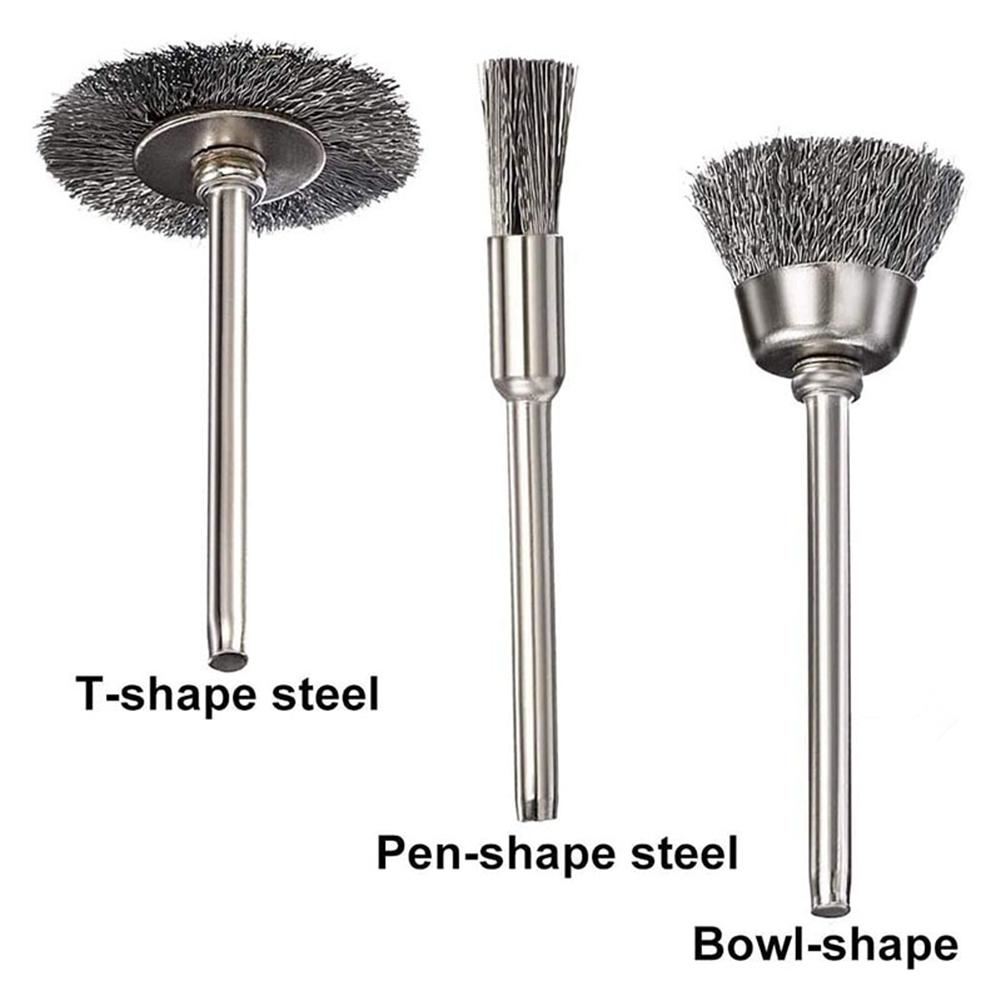 15/45/60pcs Wire Wheel Cup Brush Set Crimped Stainless Steel Die Grinder Rotary Electric Tool For Drill The Engraver Dropship