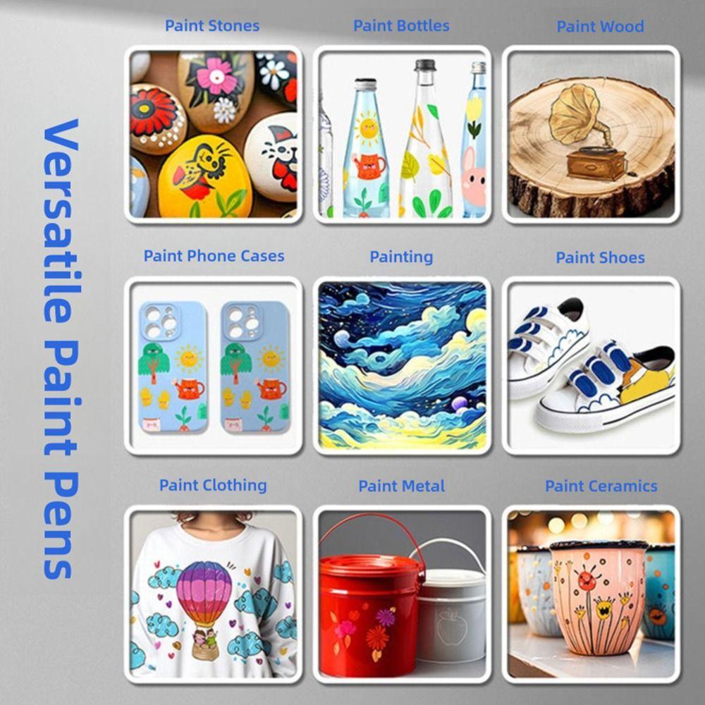 10/50PCS Long Rod Set Oil Painting Brush Acrylic Painting Brushes Painting Beginners