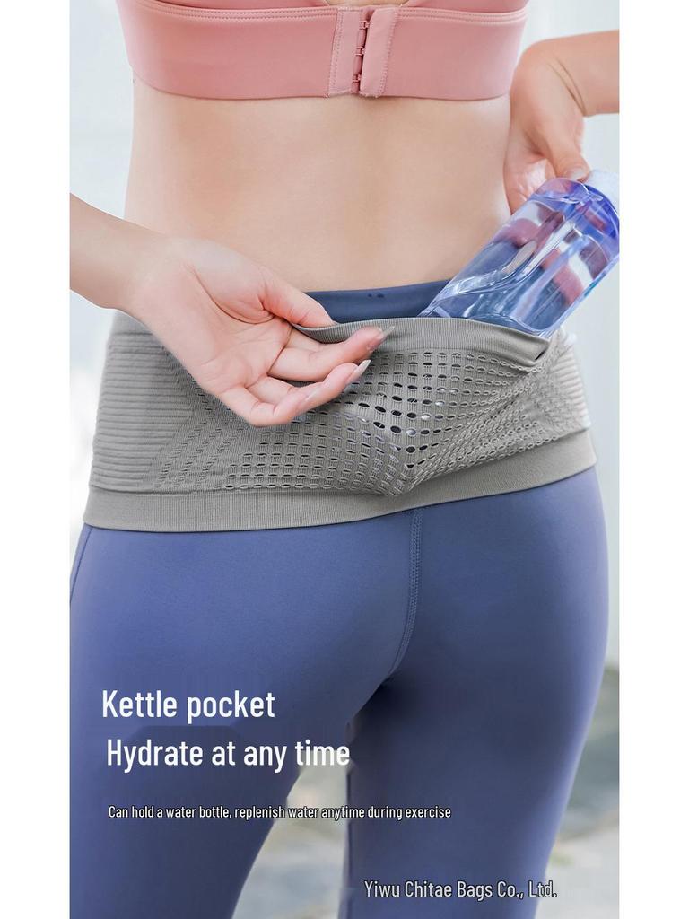 Seamless Knit Waist Pack - Large Capacity, Breathable & Non-Slip for Running, Cycling, Fitness, Yoga