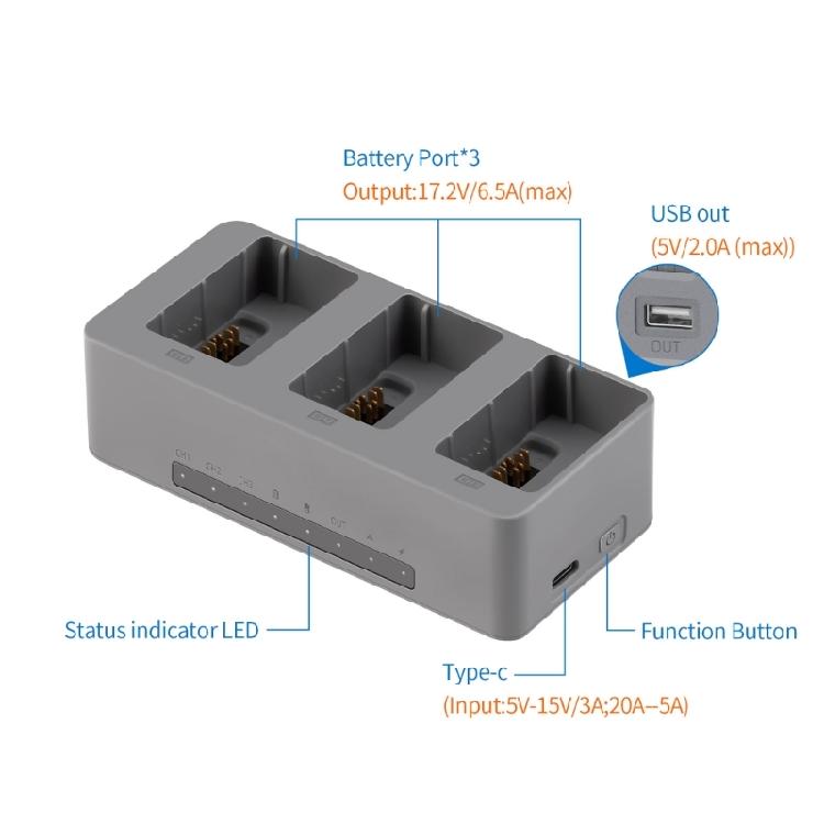 100W Rapid Chargers Battery Charging Station Dock With Real Time Status Monitoring For Avata 360 Drones Batteries
