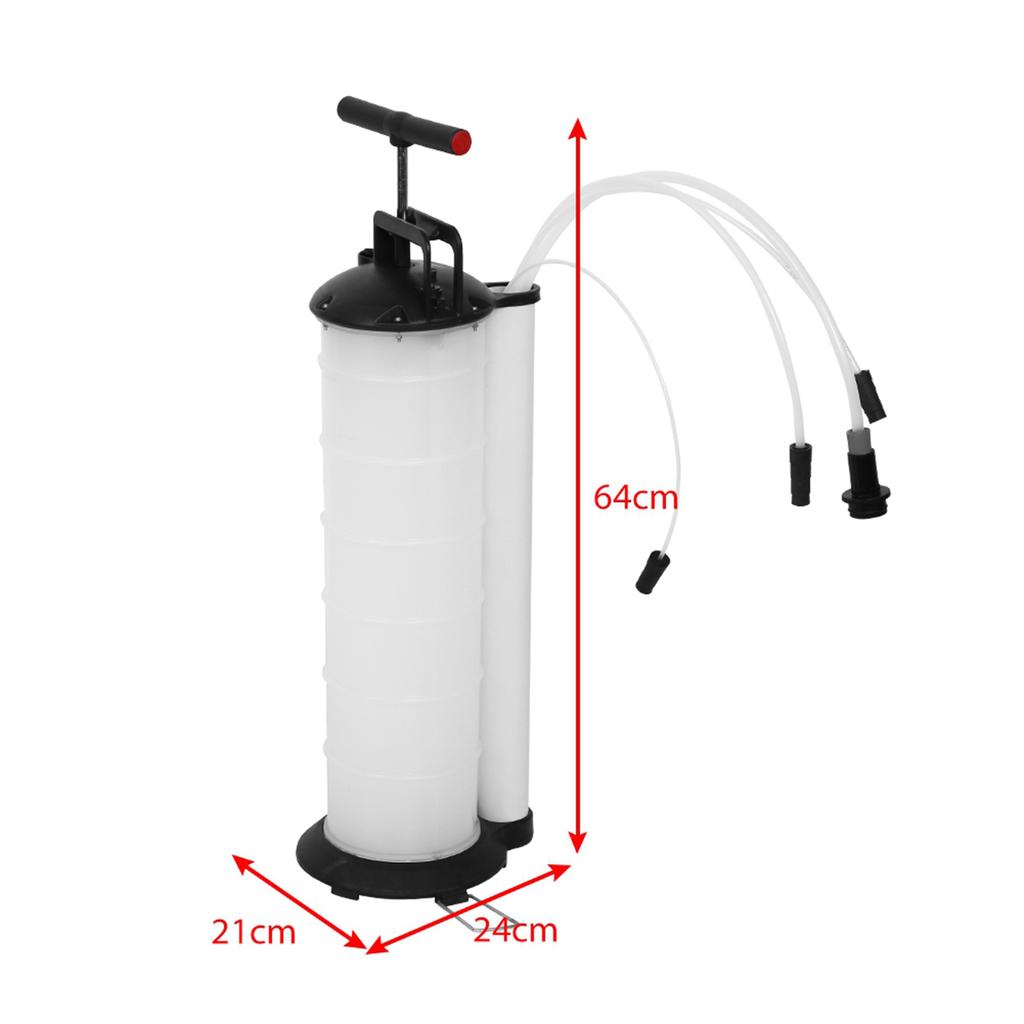 Chiciris Oil Liquid Extractor, Vacuum Liquid Extractor 7L Oil Pump Compact Lightweight Design with 4 Extraction Tubes for Engine Oil Transfer
