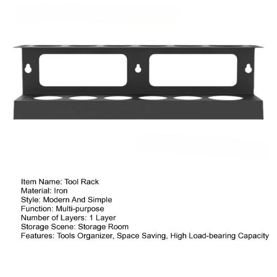 Grease Cartridge Holder Wall Mounted Tool Rack Metal Lubricant Tube Organizer for Garage Workshop Tool