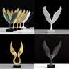 European Eagle/Angel Wing Statue Sculpture Figurine Resin Dapeng Spreading Collection Miniature for TV Cabinet Home Decoration