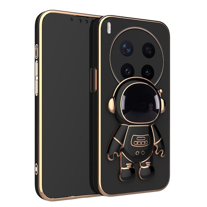 For Vivo X300 Pro Case Shining Astronaut Spaceman Bracket Holder Design Soft Plating For Vivo X300 Back Cover