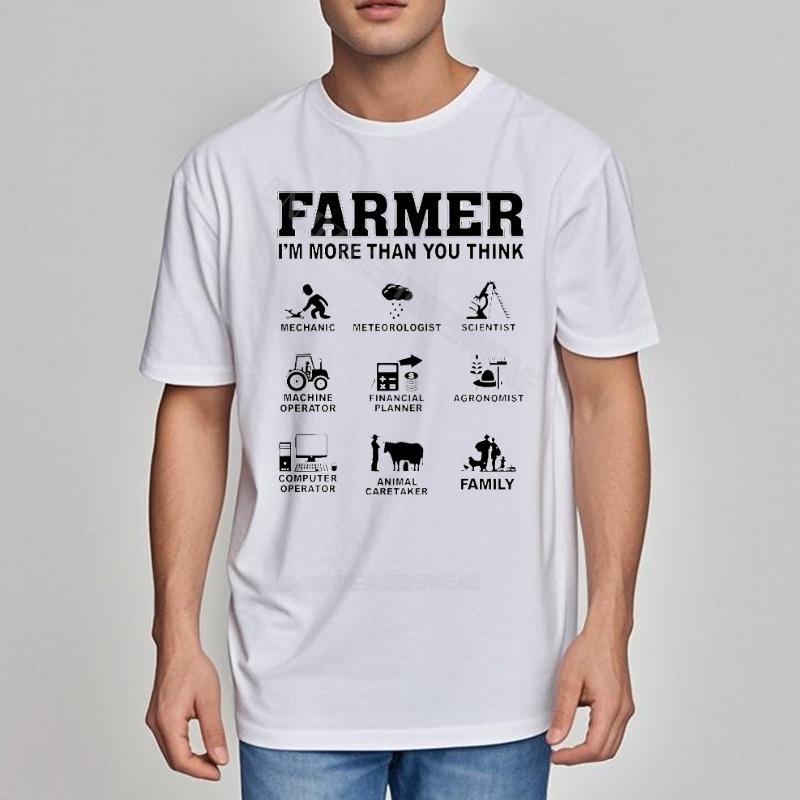 Funny tshirt Fashion Short Sleeve Shirt Farmer Im More Than You Breathable Plus Size Tshirt Hiphop Round Neck Tee Travel
