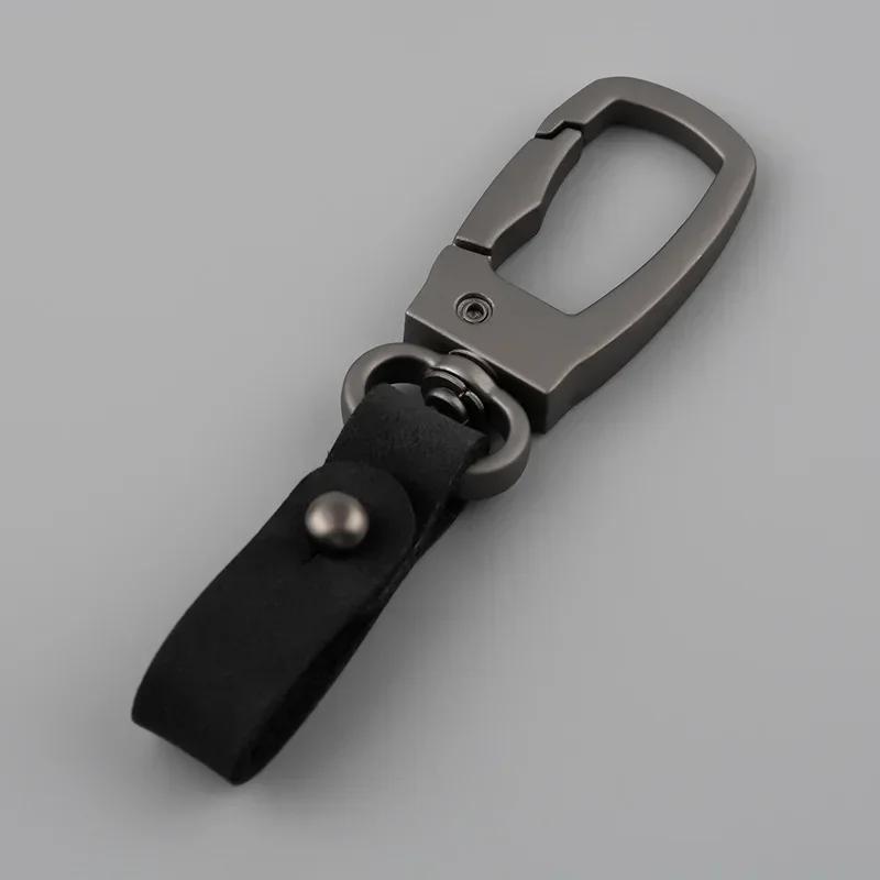 

Fashion Matte Finish Concise Leather Metal Keychain Simplicity Key Chain Ring Anti Detachable Keyring Men Woman Car Moto Gift