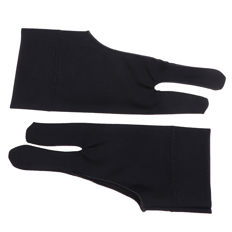 1Pc Artist Glove 2-Fingers Drawing Graphic Tablet Smudge Anti-Fouling Gloves