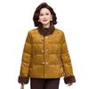 Plus-Thick Cotton-Padded Winter Jacket for Middle-Aged and Elderly Women with Stand-Up Collar