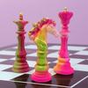 3pc International Chess Sculpture Decoration, Resin Chess Statue,  Chess Pieces Window Display Ornament, Creative Home Decor