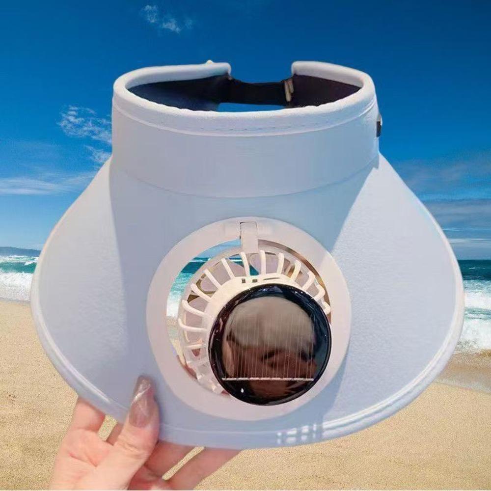 

Breathable Summer Fan Sunhat Sun Protection Solar Fan Cap Portable Wide Brim Sun Hat Adult Summer