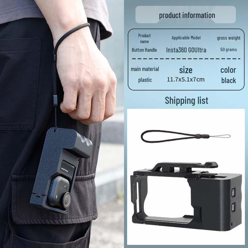 Insta360 Go Ultra SLR Handle: Quick-Release Bracket for Street Photography and Mirrorless Camera Adapter.