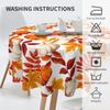 Fall Round Tablecloth 60 Inch Thanksgiving Harvest Autumn Pumpkin Fallen Leaves Maple Leaf Print Decorative Table Cloth Holiday Decorations Seasonal