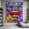 Brawl Stars Wall Tapestry Aesthetic Wall Hanging Printed Fabric Blanket Decorative Tapestries for Bedroom Living Room Home Decor