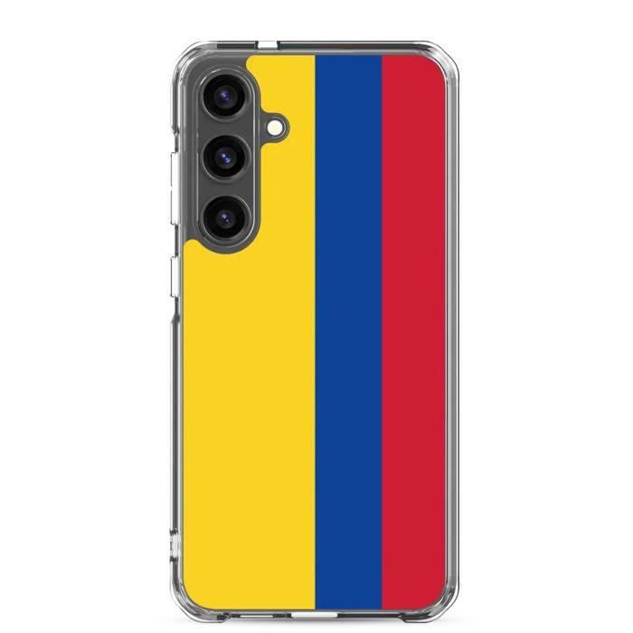Coque Téléphone – Samsung – Galaxy S24 Ultra – Drapeau Colombie – Souple – Multicolore