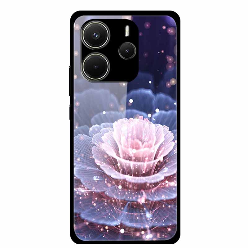 For Redmi Note 14 4G Phone Case Note14 Coque Hard Tempered Glass Back Cover For Xiaomi Redmi Note 14 5G Case Shell Soft Bumper