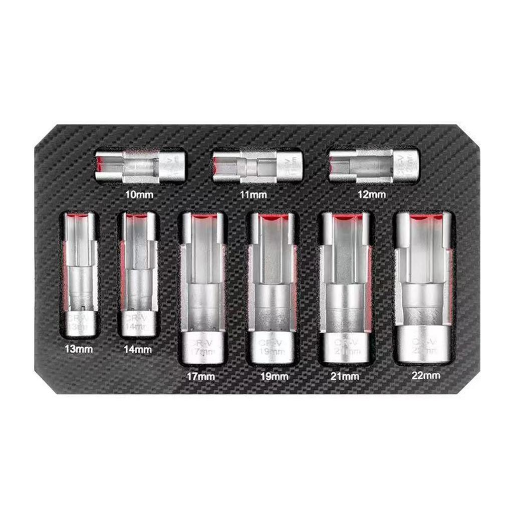 9Pcs Oil Pressure Sending Unit Removal Kit Oxygen Sensor Wrench Removal Tool Oxygen Sensor Removal Socket Tool for Vehicle