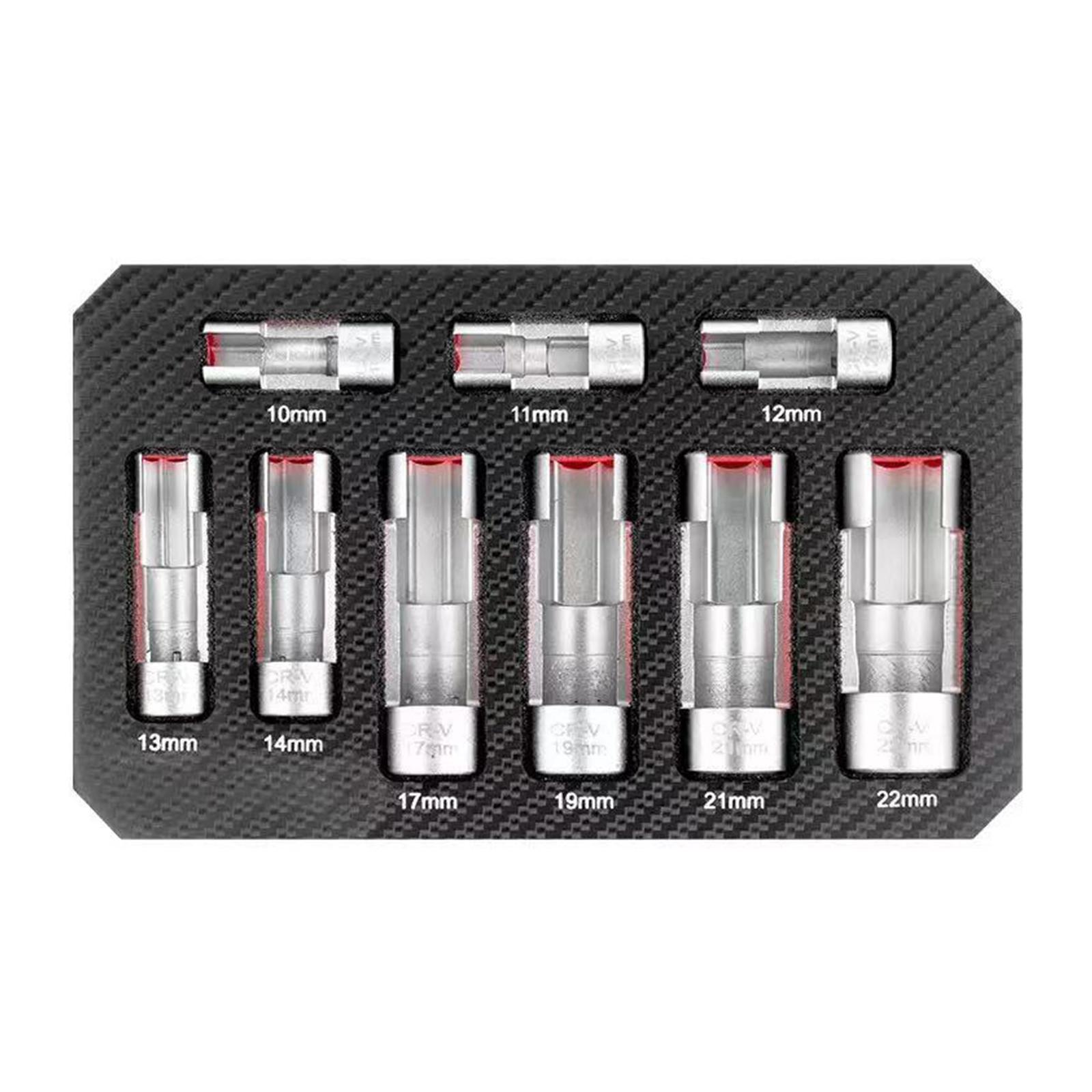 

9Pcs Oil Pipe Car Wrench Removal Tool Kit Oil Pressure Sending Unit Removal Kit Oxygen Sensor Socket Set for Vehicle