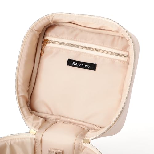 Francfranc Wave Shape Vanity Pouch, Small, Ivory, Makeup Pouch, Accessory Case