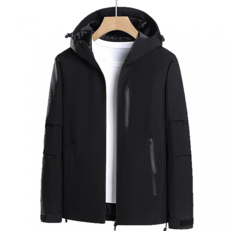 Outdoor Windproof Jacket Hiking Camping Couple Breathable Wear-resistant Hooded Coat