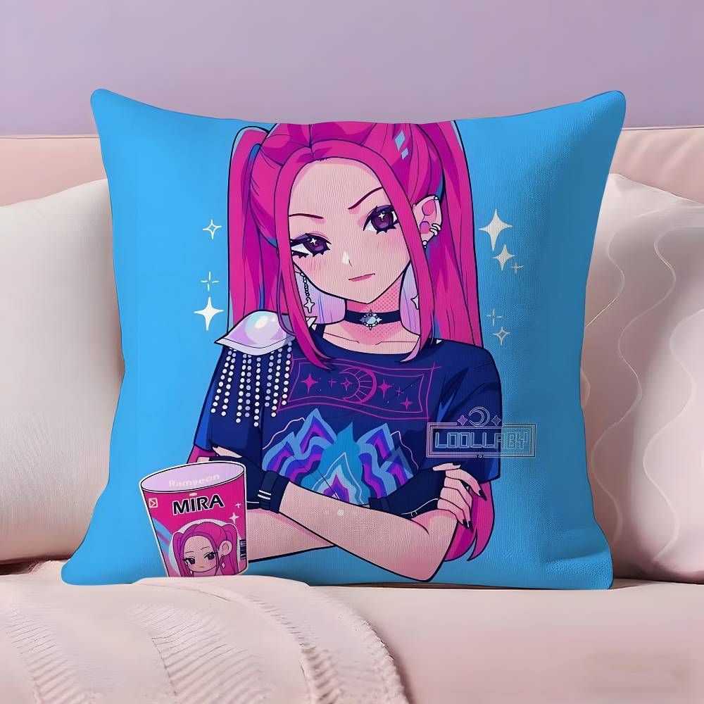 Hot Kpop Demon Hunters Cartoon Pillow Covers Decorative Home Print Square Pillow Bedroom Room Decoration Pillowcase