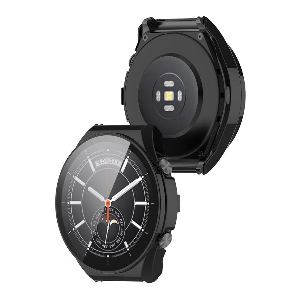 PC Frame Tempered Glass Case Compatible for Xiaomi Watch S1 Smartwatch Shockproof Protective Case