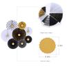 Set of 8 Paper Fans, Perfect for Weddings, Receptions, Birthdays, Party Fans, Halloween, Christmas, and Celebrations (Black and White Set)