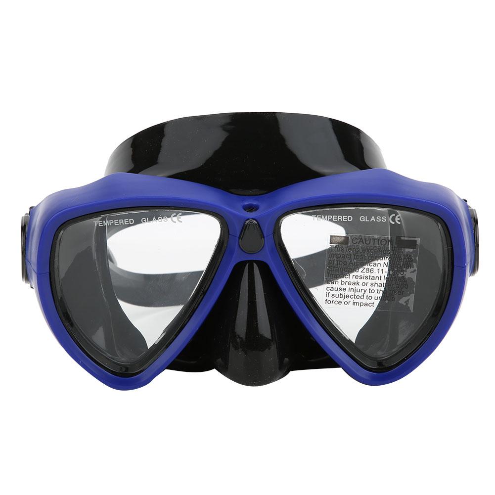 Adult Diving Goggles Swimming Scuba Snorkel Equipment Anti Fog Underwater Glasses(Blue )
