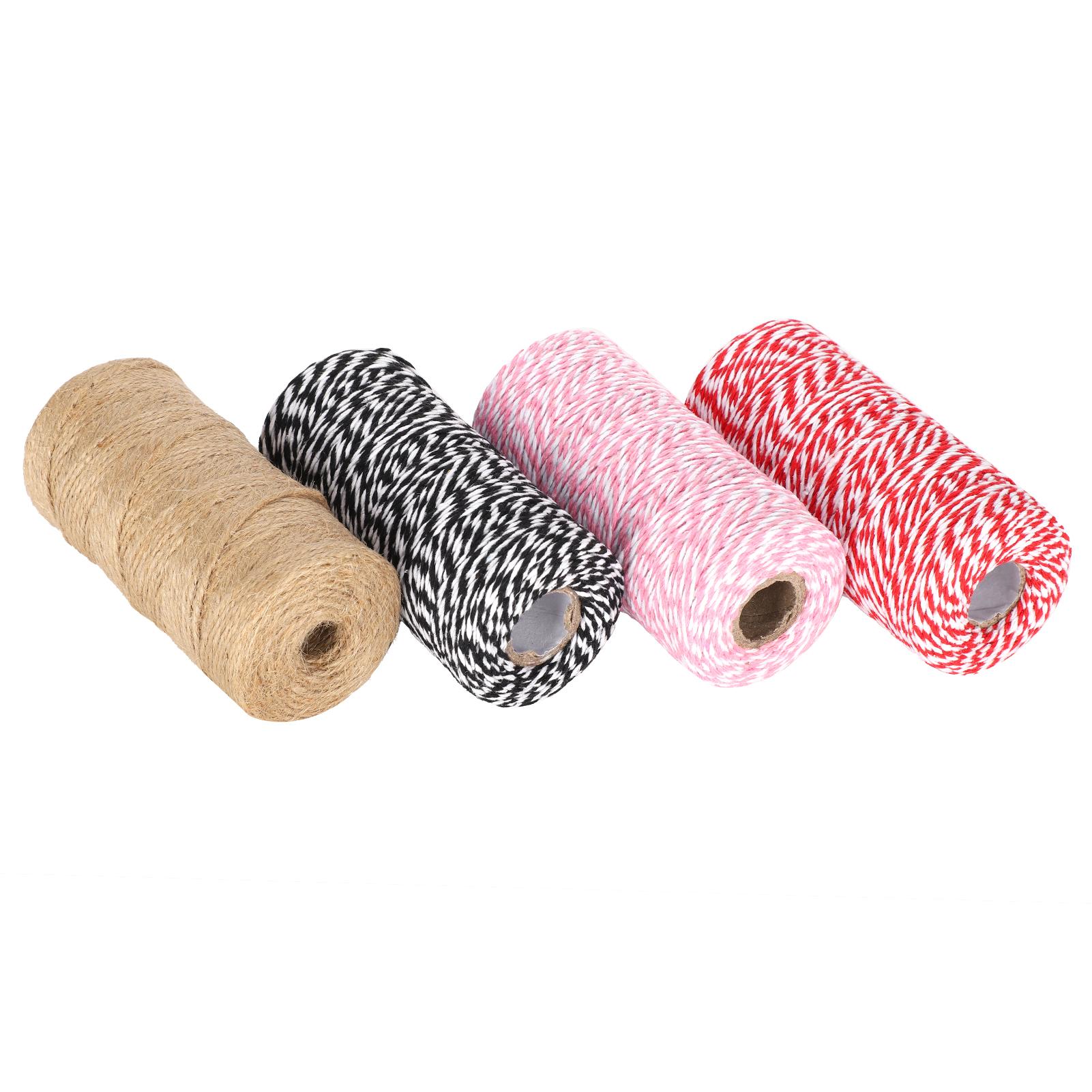 

4 шт. Упаковочная веревка Витая хлопковая бечевка Кондитерская бечевка Шнур DIY Ремесло Ручная работа Принадлежности