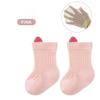 Seamless Mesh Baby Socks Thin Breathable Cotton Newborn Socks Cute Solid Color Ear Toddler Socks