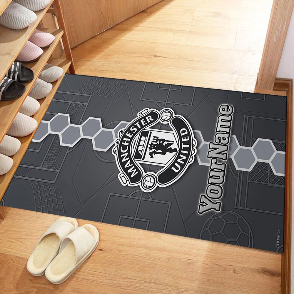 Manchester Customize Your Name Carpet Suitable for Balcony Dining Room Foyer Dormitory Anti-slip Rug Decorate Offices Best for Christmas