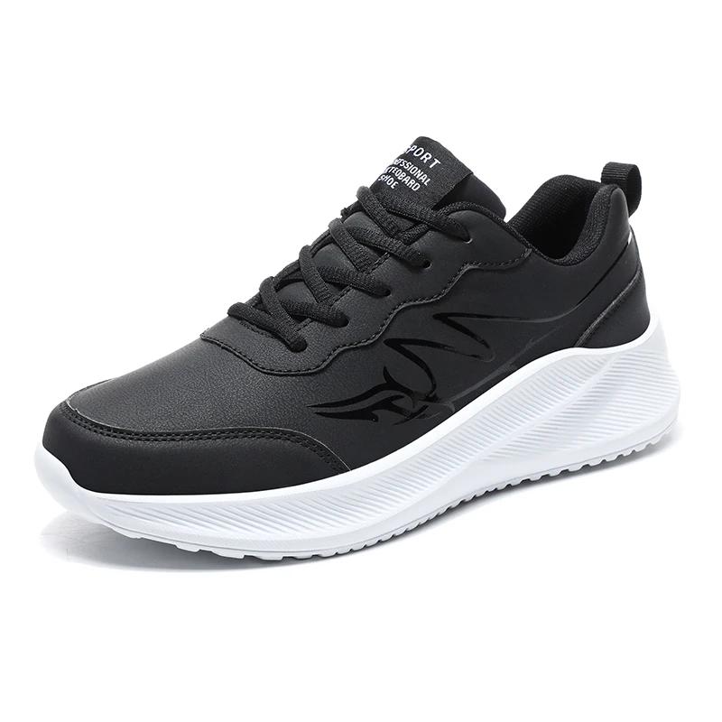 Fashion Plus 48 Schwarze Schuhe Herren Sneaker Leichte Sportschuhe Dicke Sohle Atmungsaktiv Outdoor Mode Bequeme Freizeit Sneaker Wasserdicht