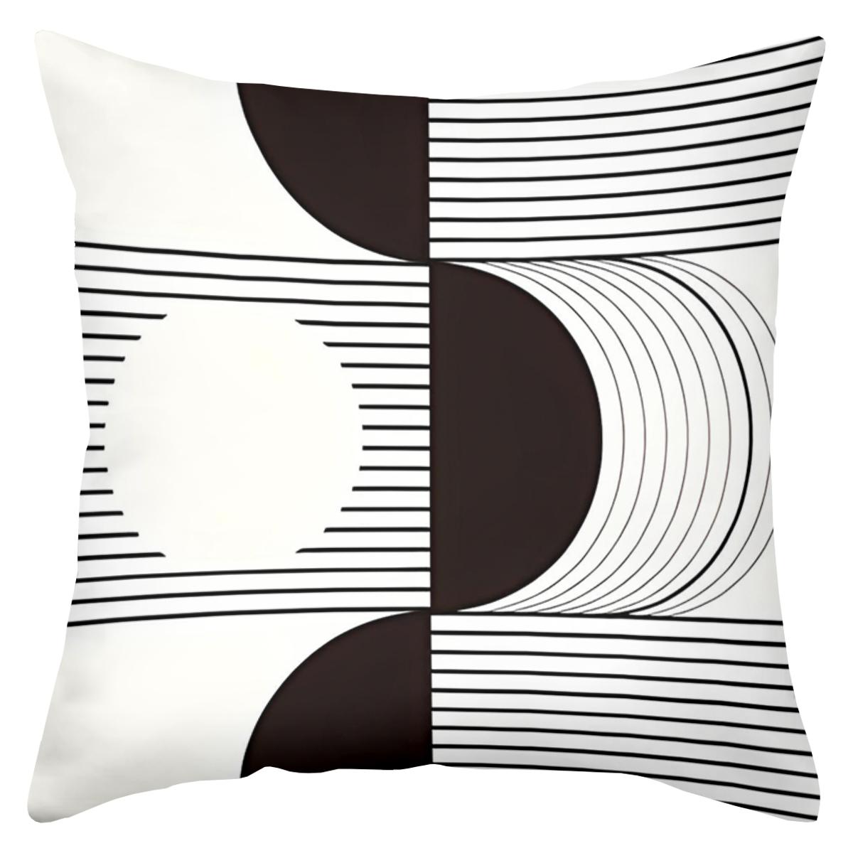 

Modern Black White Patterned Decorative Throw Pillows Polyester pillowcase, sofa decorative cushion cov 45x45cm