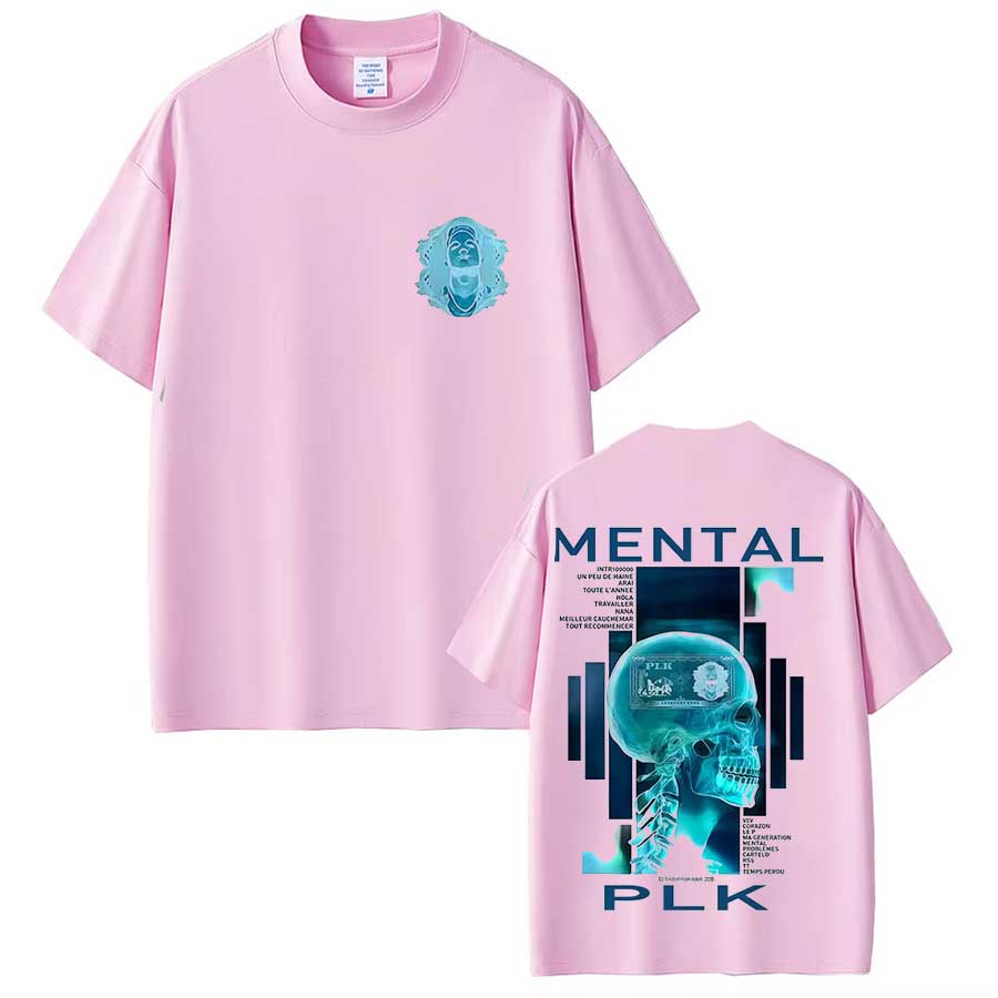 

Rapper MENTAL PLK Album 2025 Merch T shirt for Men Women Streetwear Tops 100 Cotton TShirt 09302 S