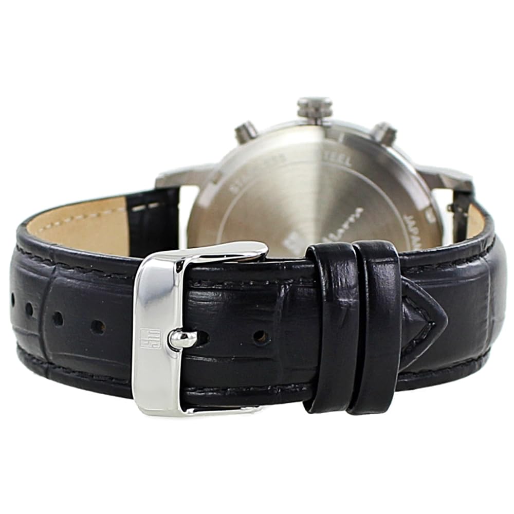 Salvatore Marra Chronograph Watch with Date Calendar and Leather Strap Men's (No. 2)