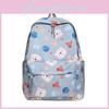 Cute Cartoon Bear Rocket Star Cloud Crown Print Student Backpack For Daily Commuting