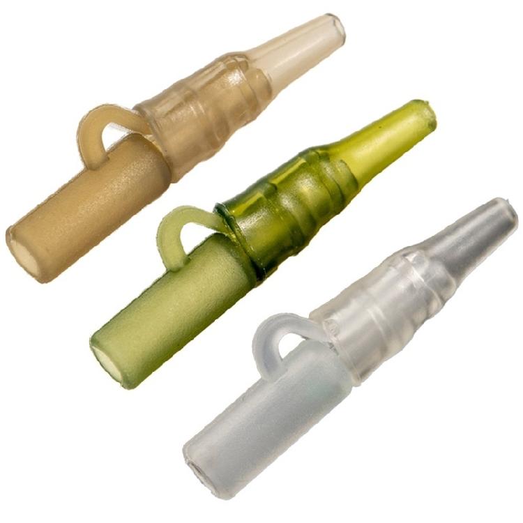 50 Set Fishing Sleeve Clip Tail Rubber Tube Clips Fixing Line Connector Sleeve Fishing Terminals Tackle Leads Clips