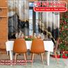 Set Of 2 Flat Printing Golden Veins Chic Curtains Durable Polyester Fabric Gifts Perfect Semi Sheer Made