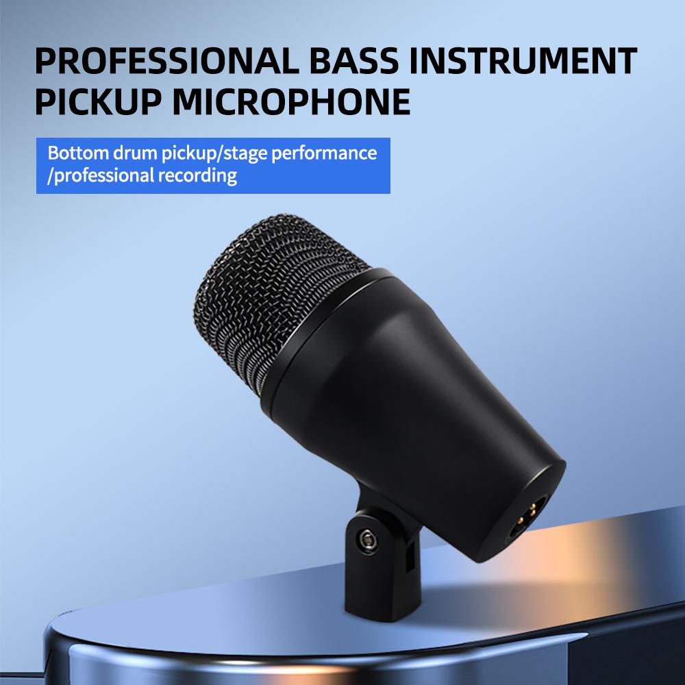 Professional E902 Instrument Microphone Bass Drum Series Cardioid Wired Drum Microphone for Professional Recording Mic Plastick Shell for Performance