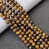 Natürliche, goldene Tigerauge-Runde Perlen, lose Edelsteinperlen zum Selbermachen, für Armband- und Halsketten, Größe 6 mm, 8 mm, 10 mm.