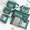 6cClear Mesh Zipper Bags Multipurpose Portable Travel Storage Pouches for Cosmetics Electronics Cards Coins Toiletries Organizer