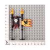 MOC Mittelalterliche Flagge Burg Serie Bausteine Figuren Zubehör Löwe Adler Altes Rom Burg Ritter Umhang Steine Spielzeug Geschenk