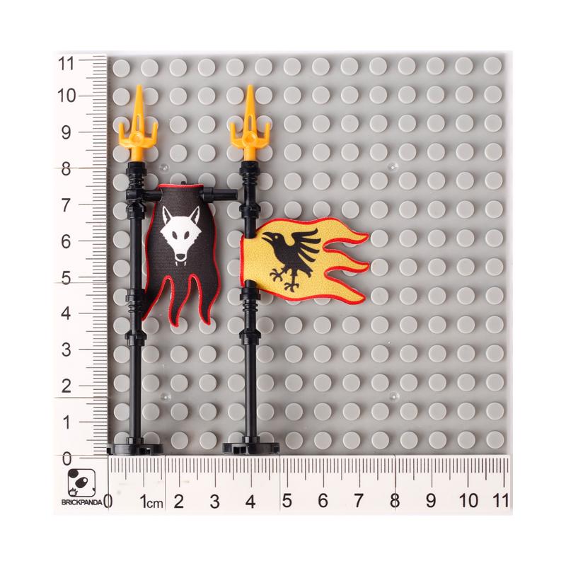 MOC Mittelalterliche Flagge Burg Serie Bausteine Figuren Zubehör Löwe Adler Altes Rom Burg Ritter Umhang Steine Spielzeug Geschenk
