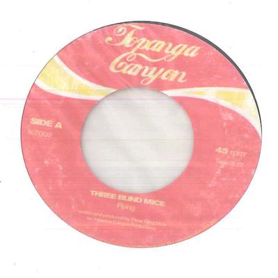 7inch Record THREE BLIND MICE  Flying  Triad TC7002PROMO TOPANGA CANYON 2004 Non Japan Rock Used