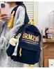 Color Block Canvas Backpack for Girls – Large Capacity School Bag