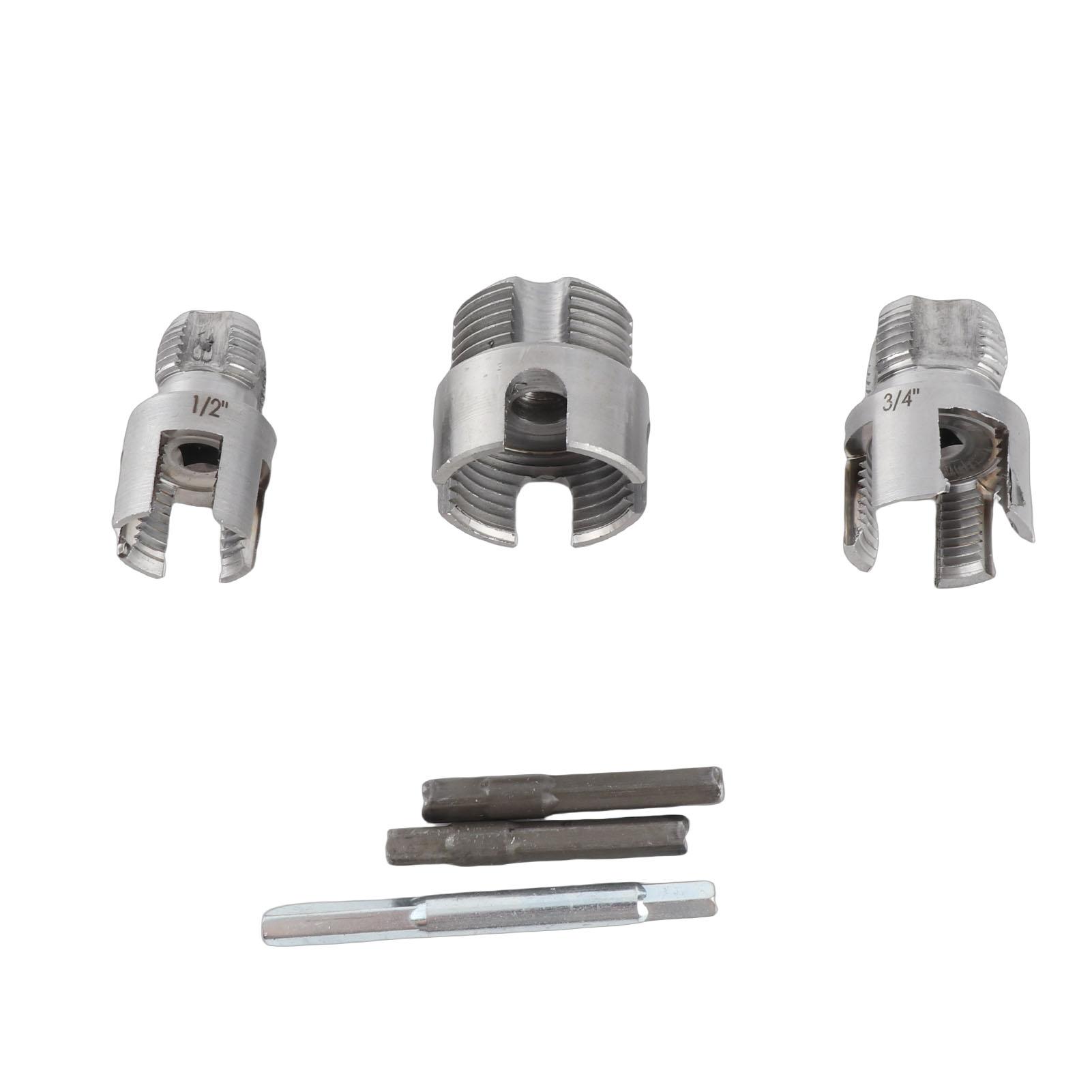 Integrated Internal External Pipe Threading Tool 1/4in Hex Shank G1/2 G3/4 G1 Pipe Thread Maker for Plumbing Construction